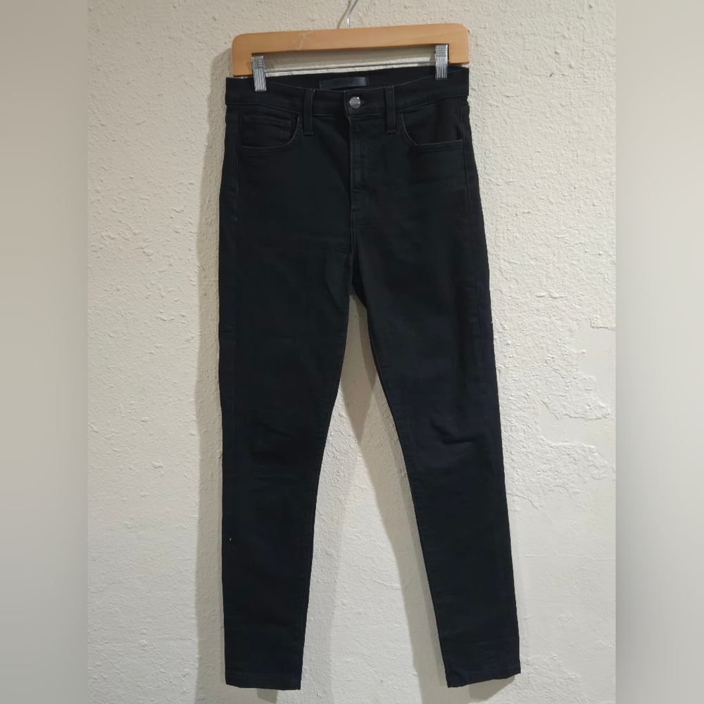 Joe's HIGH RISE SKINNY Jeans, FLAWLESS, 34" INSEAM, BLACK, 28